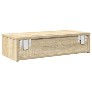 vidaXL Wall Shelf with Drawers Sonoma Oak 60x26.5x15 cm Engineered Wood