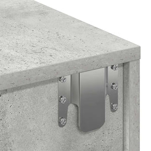 vidaXL Wall Shelf with Drawers Concrete Grey 100x36x19 cm Engineered Wood