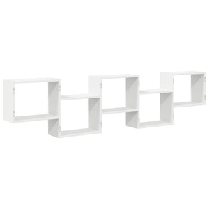 vidaXL Wall Cube Shelf 5 Compartments White Engineered Wood