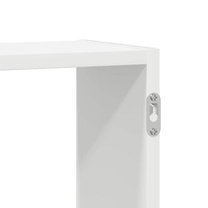 vidaXL Wall Cube Shelf 5 Compartments White Engineered Wood