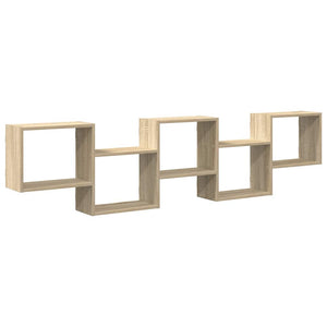 vidaXL Wall Cube Shelf 5 Compartments Sonoma Oak Engineered Wood