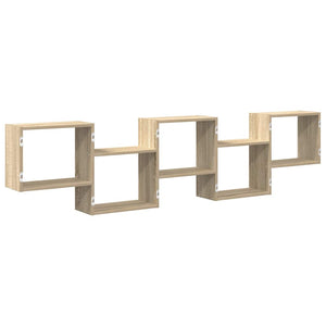 vidaXL Wall Cube Shelf 5 Compartments Sonoma Oak Engineered Wood