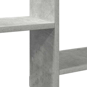 vidaXL Wall Cube Shelf 5 Compartments Concrete Grey Engineered Wood