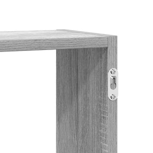 vidaXL Wall Cube Shelf 5 Compartments Grey Sonoma Engineered Wood