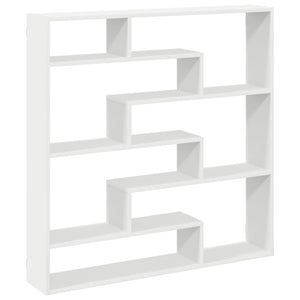 vidaXL Wall Cube Shelf 7 Compartments White Engineered Wood