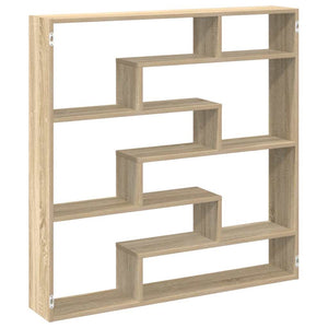 vidaXL Wall Cube Shelf 7 Compartments Sonoma Oak Engineered Wood