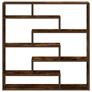 vidaXL Wall Cube Shelf 7 Compartments Smoked Oak Engineered Wood