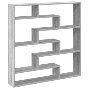 vidaXL Wall Cube Shelf 7 Compartments Grey Sonoma Engineered Wood