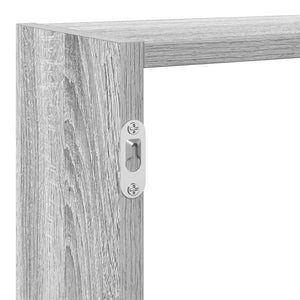 vidaXL Wall Cube Shelf 7 Compartments Grey Sonoma Engineered Wood