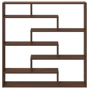 vidaXL Wall Cube Shelf 7 Compartments Brown Oak Engineered Wood