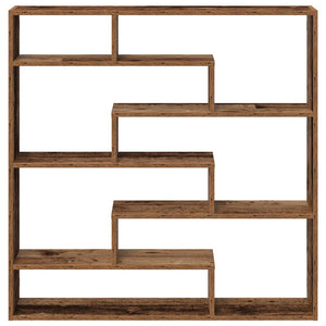 vidaXL Wall Cube Shelf 7 Compartments Old Wood Engineered Wood