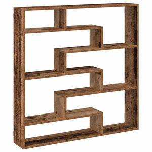 vidaXL Wall Cube Shelf 7 Compartments Old Wood Engineered Wood