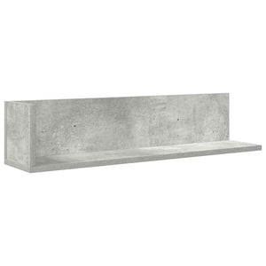 vidaXL Wall Shelves 2 pcs Concrete Grey 75x16.5x16.5 cm Engineered Wood