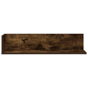 vidaXL Wall Shelves 2 pcs Smoked Oak 75x16.5x16.5 cm Engineered Wood