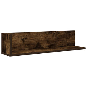 vidaXL Wall Shelves 2 pcs Smoked Oak 75x16.5x16.5 cm Engineered Wood