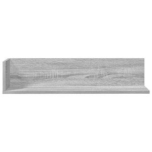 vidaXL Wall Shelves 2 pcs Grey Sonoma 75x16.5x16.5 cm Engineered Wood