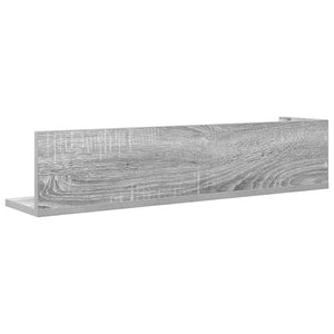 vidaXL Wall Shelves 2 pcs Grey Sonoma 75x16.5x16.5 cm Engineered Wood