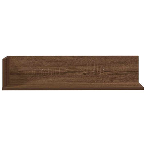 vidaXL Wall Shelves 2 pcs Brown Oak 75x16.5x16.5 cm Engineered Wood