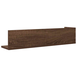 vidaXL Wall Shelves 2 pcs Brown Oak 75x16.5x16.5 cm Engineered Wood