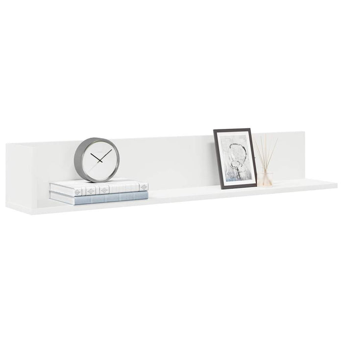 vidaXL Wall Shelves 2 pcs White 100x16.5x16.5 cm Engineered Wood