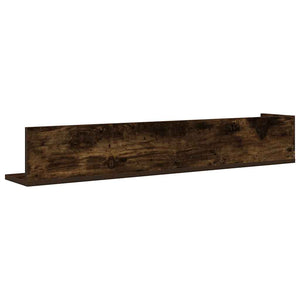 vidaXL Wall Shelves 2 pcs Smoked Oak 100x16.5x16.5 cm Engineered Wood