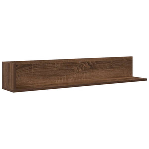 vidaXL Wall Shelves 2 pcs Brown Oak 100x16.5x16.5 cm Engineered Wood