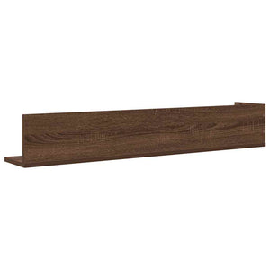 vidaXL Wall Shelves 2 pcs Brown Oak 100x16.5x16.5 cm Engineered Wood