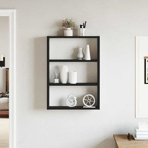 vidaXL Wall Shelf Black 43x9x60 cm Engineered Wood