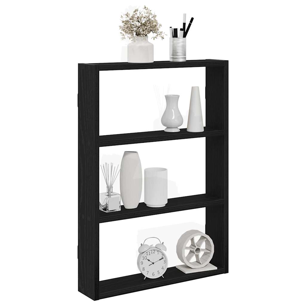 vidaXL Wall Shelf Black 43x9x60 cm Engineered Wood