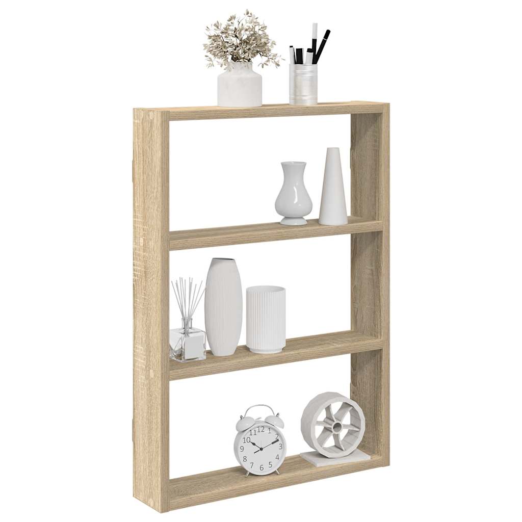 vidaXL Wall Shelf Sonoma Oak 43x9x60 cm Engineered Wood