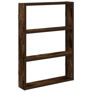 vidaXL Wall Shelf Smoked Oak 43x9x60 cm Engineered Wood