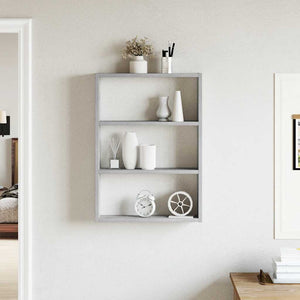 vidaXL Wall Shelf Grey Sonoma 43x9x60 cm Engineered Wood