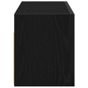 vidaXL Bathroom Wall Cabinet Black 60x25x30 cm Engineered Wood