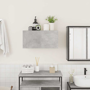 vidaXL Bathroom Wall Cabinet Concrete Grey 60x25x30 cm Engineered Wood