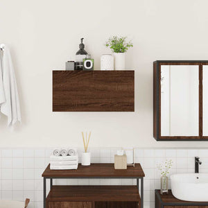 vidaXL Bathroom Wall Cabinet Brown Oak 60x25x30 cm Engineered Wood