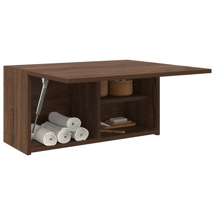 vidaXL Bathroom Wall Cabinet Brown Oak 60x25x30 cm Engineered Wood