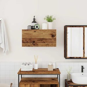 vidaXL Bathroom Wall Cabinet Old Wood 60x25x30 cm Engineered Wood