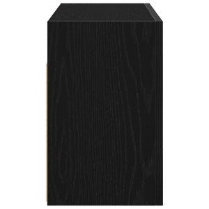 vidaXL Bathroom Wall Cabinet Black 60x25x40 cm Engineered Wood