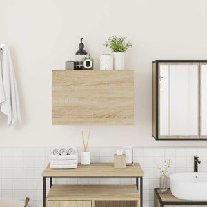 vidaXL Bathroom Wall Cabinet Sonoma Oak 60x25x40 cm Engineered Wood