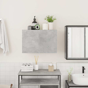 vidaXL Bathroom Wall Cabinet Concrete Grey 60x25x40 cm Engineered Wood