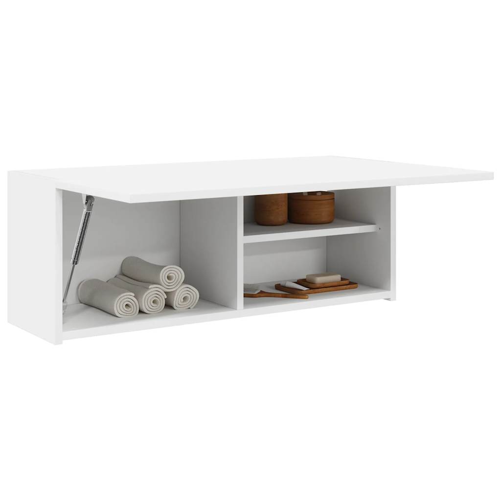 vidaXL Bathroom Wall Cabinet White 80x25x30 cm Engineered Wood