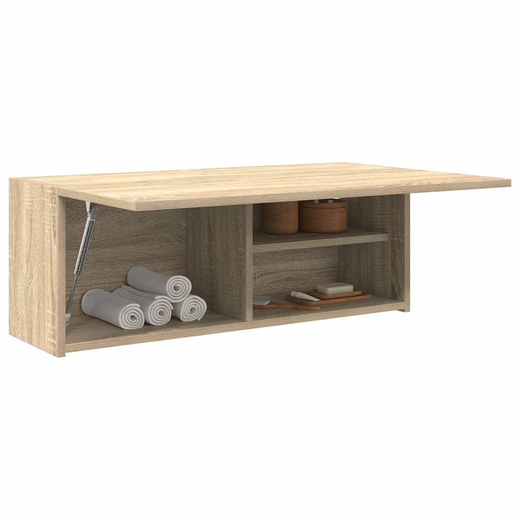 vidaXL Bathroom Wall Cabinet Sonoma Oak 80x25x30 cm Engineered Wood