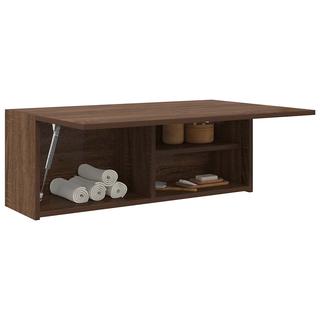 vidaXL Bathroom Wall Cabinet Brown Oak 80x25x30 cm Engineered Wood