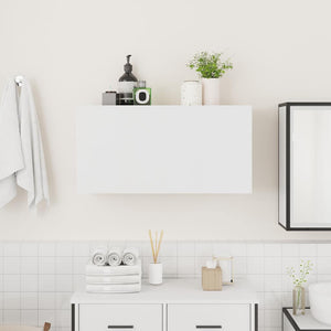 vidaXL Bathroom Wall Cabinet White 80x25x40 cm Engineered Wood