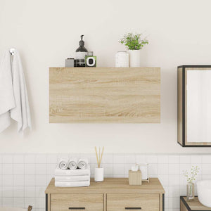 vidaXL Bathroom Wall Cabinet Sonoma Oak 80x25x40 cm Engineered Wood