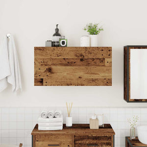 vidaXL Bathroom Wall Cabinet Old Wood 80x25x40 cm Engineered Wood