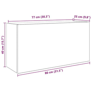 vidaXL Bathroom Wall Cabinet Old Wood 80x25x40 cm Engineered Wood