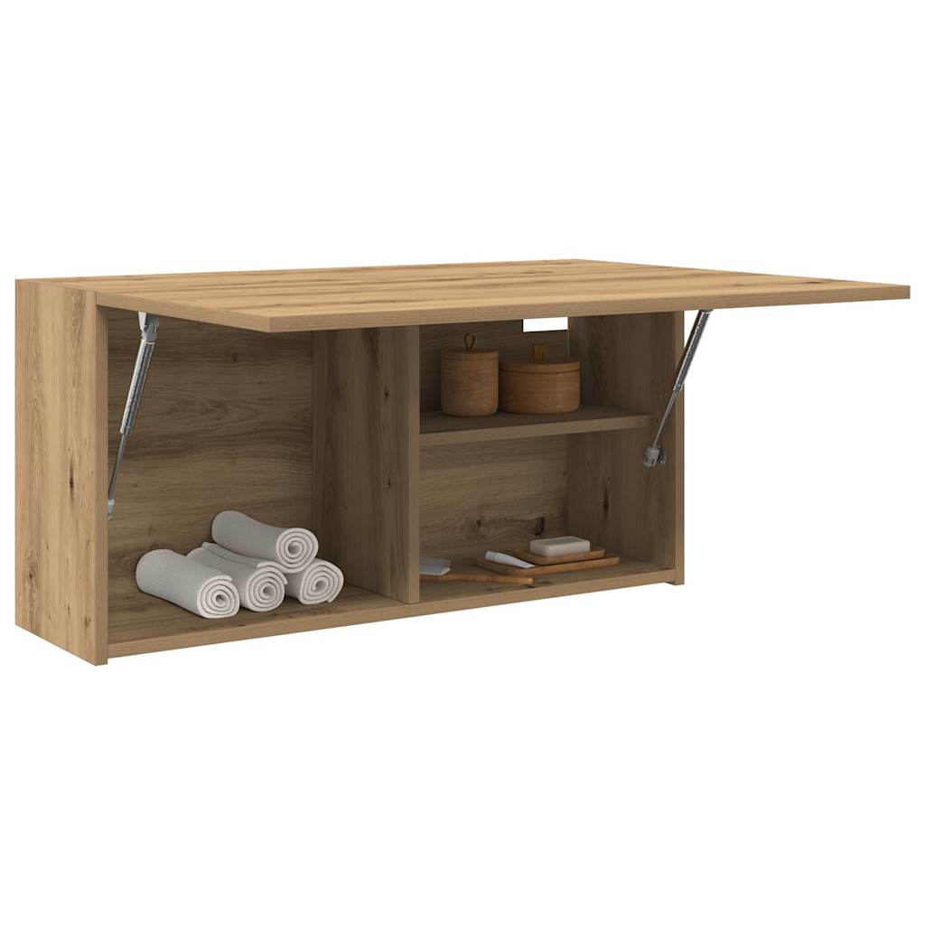 vidaXL Bathroom Wall Cabinet Artisan Oak 80x25x40 cm Engineered Wood