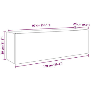 vidaXL Bathroom Wall Cabinet Artisan Oak 100x25x30 cm Engineered Wood