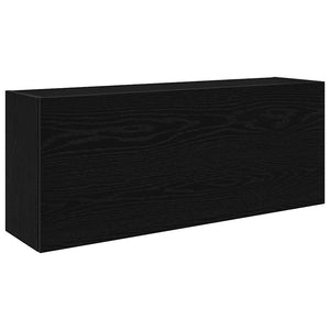 vidaXL Bathroom Wall Cabinet Black 100x25x40 cm Engineered Wood